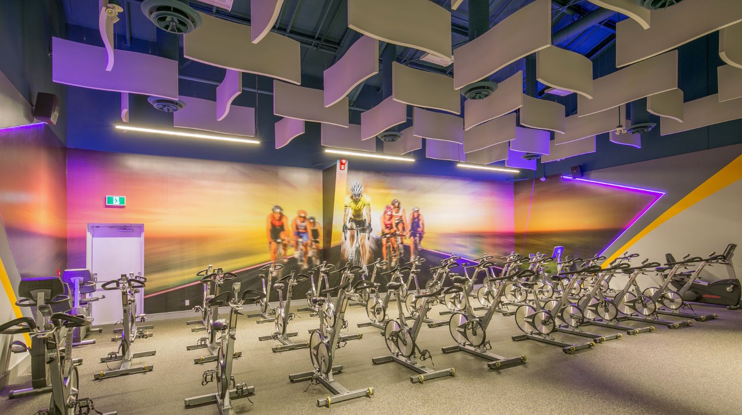 Image of indoor cycle studio at Mayfair West 2