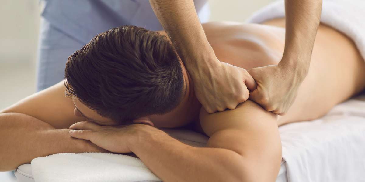 Man getting a massage treatment.