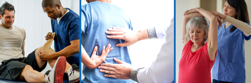 Image of practitioner / chiropractor giving an assessment of a patients back / spine.